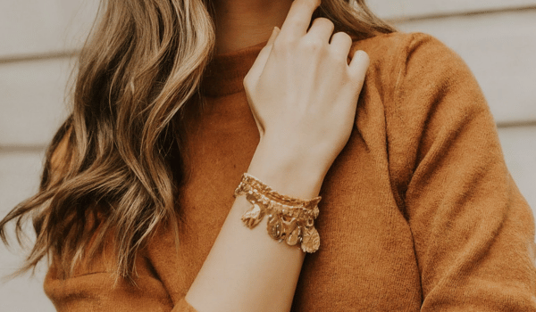 personalized bracelet gold charm